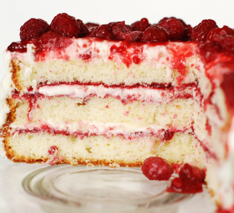 Raspberry Swirl Cake